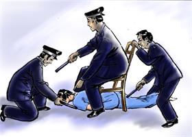 中共酷刑示意圖：電擊