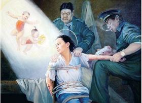 酷刑演示：注射不明藥物（繪畫）
