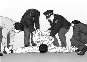 中共酷刑示意圖：「大劈叉」