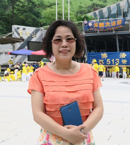圖9：船務代理公司負責人李秀裏感激法輪功帶給她身心靈的提升