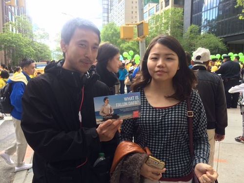 '圖5：紐約市民Naing Htet說，能看到這麼多來自不同的種族、文化背景的人匯聚到紐約真的太了不起了。'