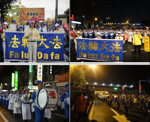 圖：台灣天國樂團參加楊梅元宵節創意花車暨花燈踩街。