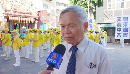 '圖8：張清溪教授譴責中共對法輪功的迫害。'