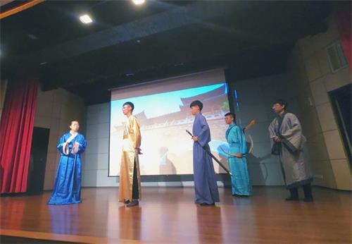 '圖3：青年學子以戲劇演出傳遞良善的傳統文化內涵。'
