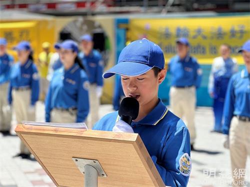 '圖9：大法小弟子塞爾溫在演講中。'