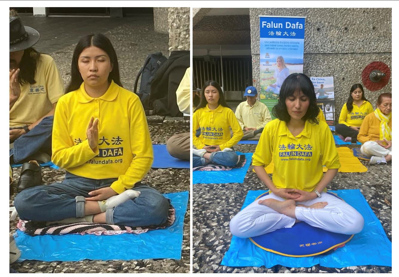 '圖1~2:二零二四年七月二十日,墨西哥法輪功學員在中共駐墨西哥城領事館前舉行和平集會。'