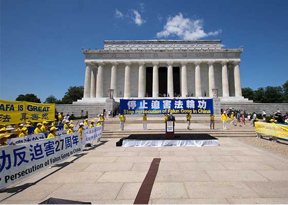 美國首都林肯紀念堂前集會各界呼籲制止中共迫害法輪功